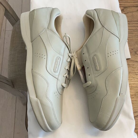 FLORSHEIM DARK CREAM COLORED LEATHER SNEAK… - Picture 3 of 9